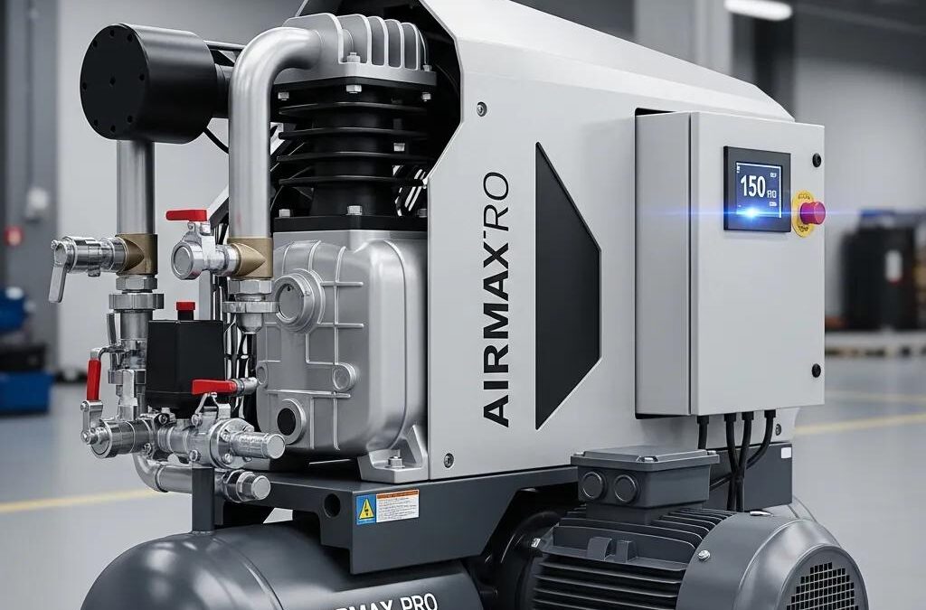L&W high-pressure compressor in industrial setting showcasing telemetry monitoring and advanced design.